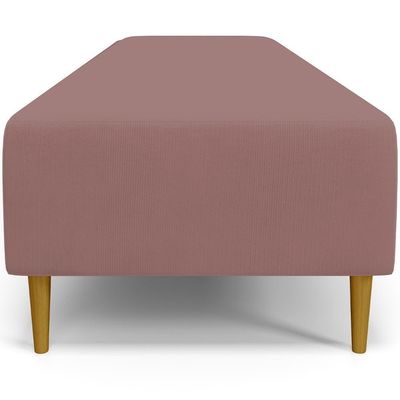 Kit 02 Puffs Decorativo Sala De Estar Bali W01 Pés Palito 170x60cm Suede Rosê - Lyam Decor