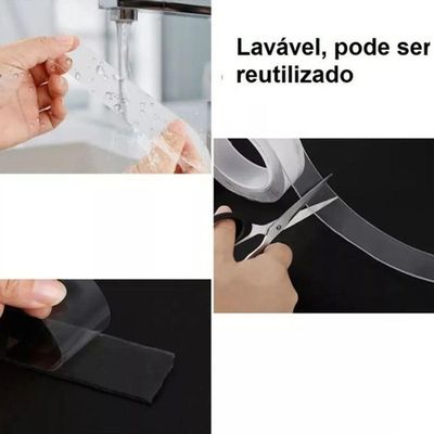 Fita Grip Tape Suporte Gel Auto Colante Dupla Face Forte 3M
