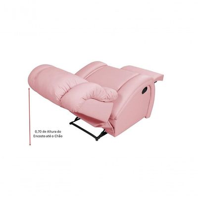 Poltrona Reclinável Imperial Zero Wall Amamentação Com Assento De Elevação Corano Rosa 309
