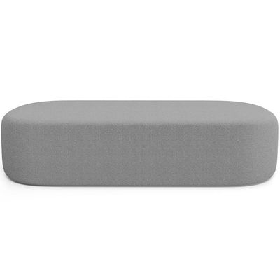 Puff Decorativo Orgânico Para Living Quarto 160cm Doha W01 Bouclê Cinza - Lyam Decor