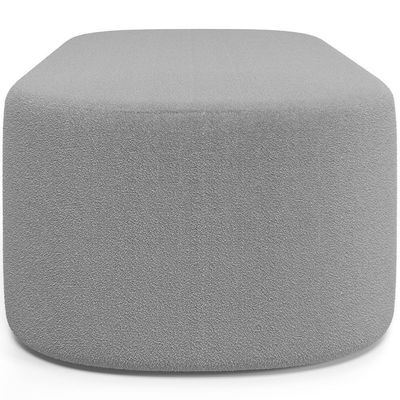 Puff Decorativo Orgânico Para Living Quarto 160cm Doha W01 Bouclê Cinza - Lyam Decor