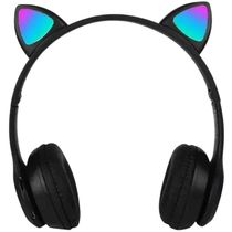 Cópia - Fone Bluetooth Orelha De Gato Led Colorido (preto)