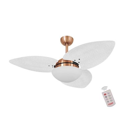 Ventilador De Teto Cobre 3 Pás Palmae Branco 127V 110V