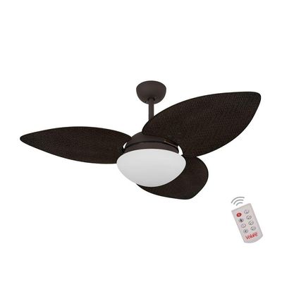 Ventilador De Teto Marrom 3 Pás Palmae Tabaco 127V 110V