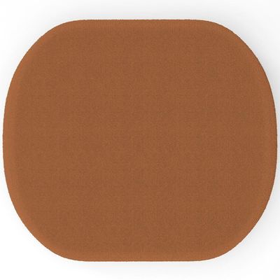 Puff Decorativo Orgânico Para Living Quarto 70cm Doha W01 Bouclê Terracota - Lyam Decor