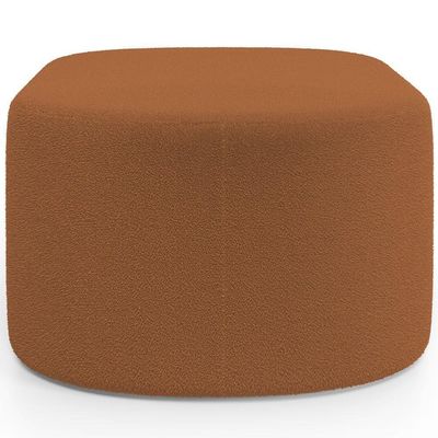 Puff Decorativo Orgânico Para Living Quarto 70cm Doha W01 Bouclê Terracota - Lyam Decor