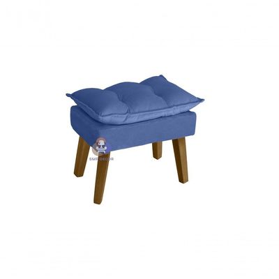 Puff Banqueta Decorativa Opala Azul Marinho