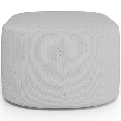 Kit 2 Puffs Decorativos Orgânico Para Living Quarto 70cm Doha W01 Linho Cinza - Lyam Decor