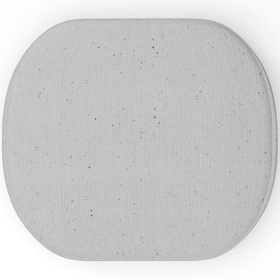 Kit 2 Puffs Decorativos Orgânico Para Living Quarto 70cm Doha W01 Linho Cinza - Lyam Decor