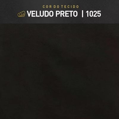 Puf Puff Para Sala Lhor Veludo Preto Rm Preto