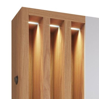 Estante Home Theater Humaitá Off White Matte Freijó Para Tv De 75 - Colibri Off White Matte Freijó