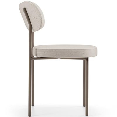 Cadeira Decorativa Sala De Jantar Melina Base Arena L02 Linho Cru - Lyam Decor
