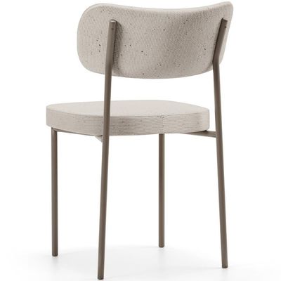 Cadeira Decorativa Sala De Jantar Melina Base Arena L02 Linho Cru - Lyam Decor