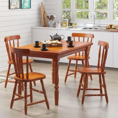 Conjunto Mesa De Jantar 125cm Com 4 Cadeiras Multimóveis Cr50083 Mel Mel