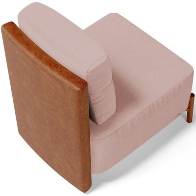 Kit 02 Poltronas Decorativas Sala De Estar Living Hungria L02 Couríssimo Camel Linho Rosê - Lyam