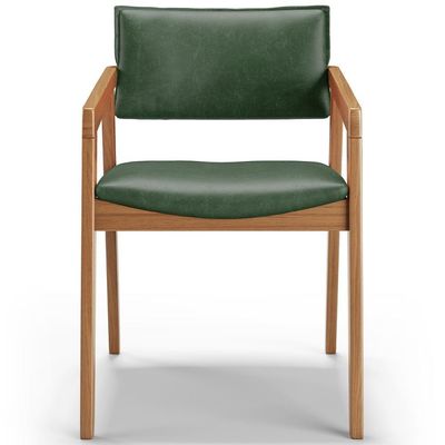 Kit 06 Cadeiras Para Sala De Jantar Estar Living Giorgia B04 Couríssimo Verde Musgo - Lyam Decor