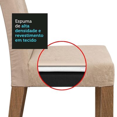 Conjunto Mesa de Jantar 6 Cadeiras Rustic-crema-imperial