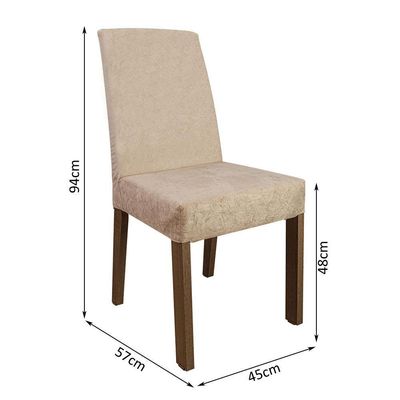 Conjunto Mesa de Jantar 6 Cadeiras Rustic-crema-imperial