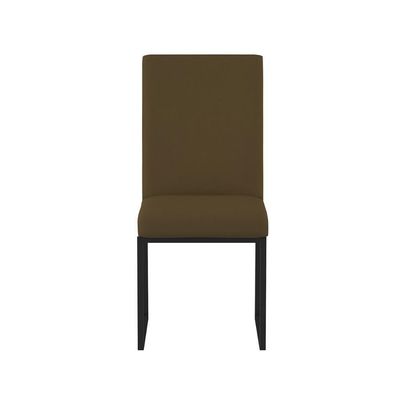 Kit 4 Cadeiras De Jantar Com Base De Ferro Preto – Balaqui Cor:marrom Marrom