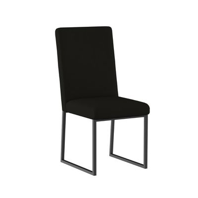 Kit 4 Cadeiras De Jantar Com Base De Ferro Preto – Balaqui Cor:preto Preto