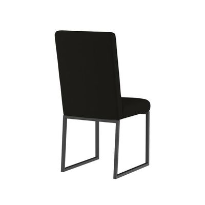 Kit 4 Cadeiras De Jantar Com Base De Ferro Preto – Balaqui Cor:preto Preto