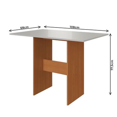 Conjunto Mesa De Jantar 4cadeiras Karla Indekes Freijó/off