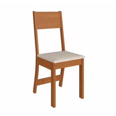 Conjunto Mesa De Jantar 4cadeiras Karla Indekes Freijó/off