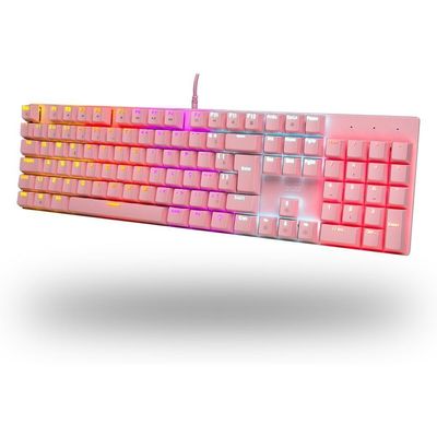 Teclado Mecânico Gamer Dazz Orion Essential Rgb Switch Yh Blue Abnt2 Rosa D62000132