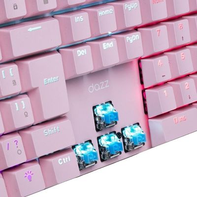Teclado Mecânico Gamer Dazz Orion Essential Rgb Switch Yh Blue Abnt2 Rosa D62000132