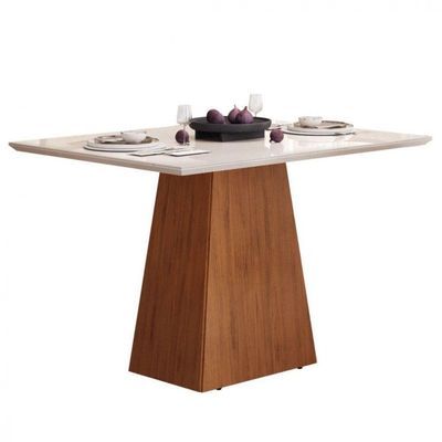 Conjunto De Mesa Dulce Dj 1,20x0,90 Com 4 Cadeiras Zoe Freijo/off White/ Bege
