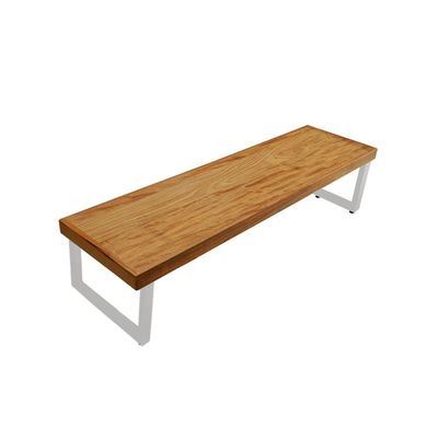 Conjunto Mesa Industrial Bernardo 1,50m Ferragem Branca Com 2 Bancos Industrial Bernardo Branco