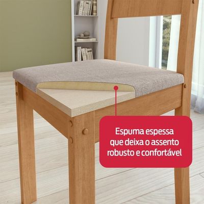 Conjunto Sala De Jantar Com 4 Cadeiras Easy Line
