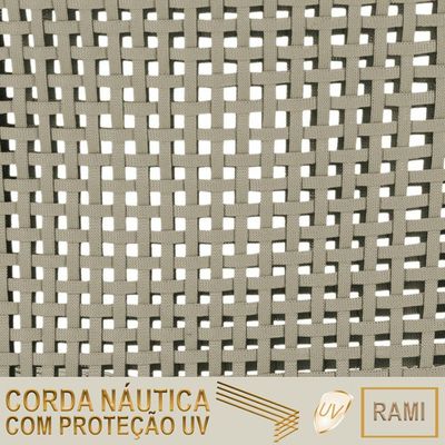 8 Cadeiras Corda Náutica E Mesa Tampo Ripado Retangular 2,00 Rami