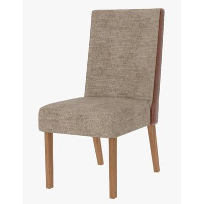 Conjunto Mesa De Jantar Henn Adriana Tampo De Vidro Nature/off/caramelo/creme