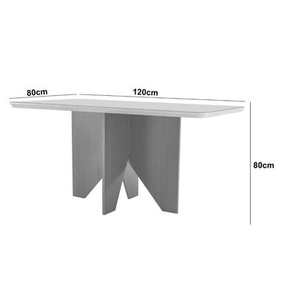 Mesa Evora 120 Mdf Com 4 Cadeiras Athenas Veludo Creme-naturalle-naturalle