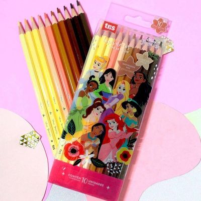 Lápis De Cor - Princesas Disney Tons Da Pele 10 Cores - Tris