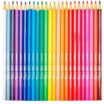 Lapis De Cor No Pote Hello Kitty - 24 Cores - Leo & Leo