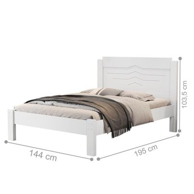 Cama Casal Jade Branco