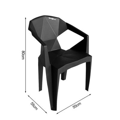 Kit 6 Cadeiras New Alegra 3d Preta Preto