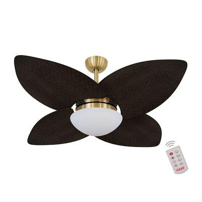 Ventilador De Teto Dourado 4 Pás Palmae Tabaco 220V 220V