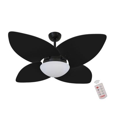 Ventilador De Teto Nero 4 Pás Preto 220V C/ Controle 220V