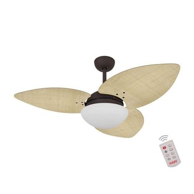 Ventilador De Teto Marrom 3 Pás Palmae Natural 220V 220V