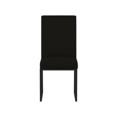 Cadeira Estofadas Base De Ferro Preto Para Mesa De Jantar Preto