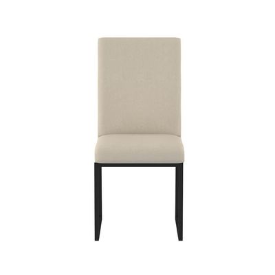 Cadeira Para Mesa Jantar Com Base De Ferro Preto - Balaqui Bege