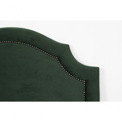 Cabeceira Solteiro Provençal Luxo 90X60 Verde Tachas Fumê