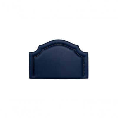 Cabeceira Solteiro Luxo 90X60 Azul Tachas Fumê