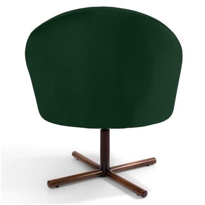 Poltrona Madeira Rafa B-303 Veludo Verde Musgo