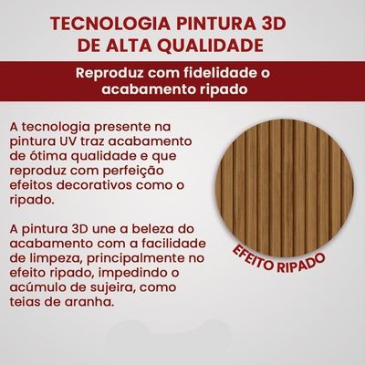 Estante Para Tv França Cinomomo Off White Efeito Ripado