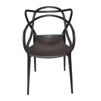 Conjunto Com 6 Cadeiras Allegra Preta Polipropileno Salna