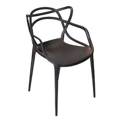 Conjunto Com 6 Cadeiras Allegra Preta Polipropileno Salna